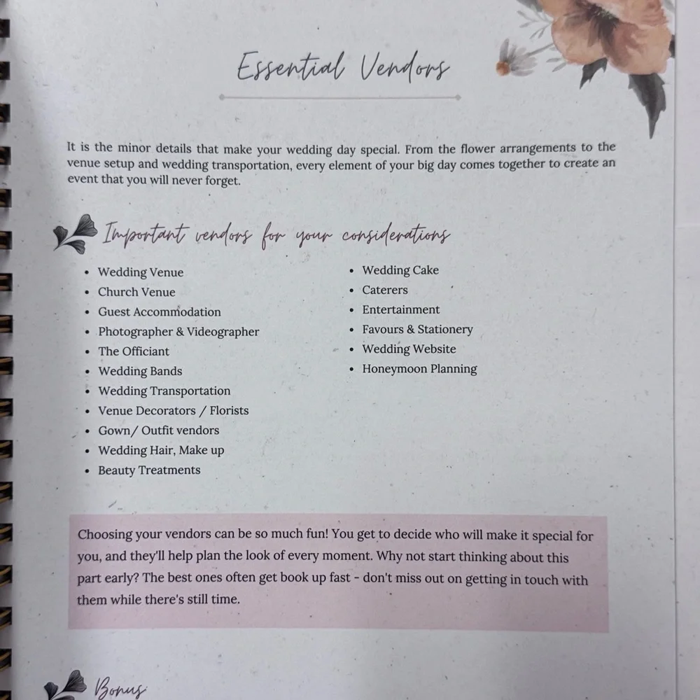 NWT Nook Theory Comprehensive Wedding Planner‎ Book & Organizer